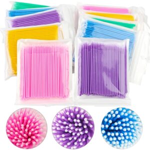 Cepillo de limpieza de pestañas, microhisopo de algodón para extensiones de pestañas individuales, herramientas de belleza para quitar maquillaje, 100 piezas