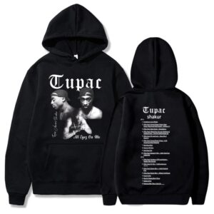 Sudadera con capucha de rapero Tupac para hombres y mujeres, ropa de calle de Hip Hop, suéter estampado ShakurFour seasons