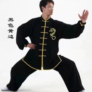 Uniforme de ejercicio de Dragon Kung Fu, traje de manga larga, ropa de Tai Chi tradicional chino, Taiji tradicional, deportes de la mañana para caminar al aire libre