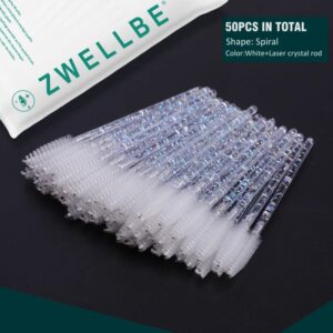 Varitas de rímel desechables, aplicador de pestañas, cepillo Spoolies para extensión de pestañas, cejas y maquillaje, cosmético de cristal, 100/20