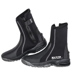 Botas de buceo de neopreno con cremallera lateral para hombre y mujer, zapatos de buceo, accesorios para deportes acuáticos, 5mm