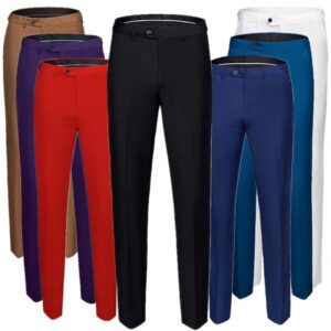 Pantalones de traje blancos para Hombre, Pantalones de vestir de fiesta de boda, selección de colores, talla grande, S-6XL, azul, rojo, negro