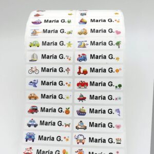 Etiqueta de nombre personalizada para niños, calcomanías Kawaii impermeables, etiqueta de nombre personalizada para niños, papelería escolar, etiqueta de botella, 120