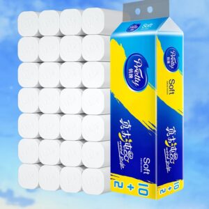 Rollo de papel higiénico de cinco capas, caja completa de 12 rollos de núcleo engrosado