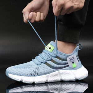 Zapatillas de deporte de malla transpirable para hombre y mujer, zapatos de plataforma cómodos para deportes al aire libre, Tenis masculinos de marca, color blanco, 2023