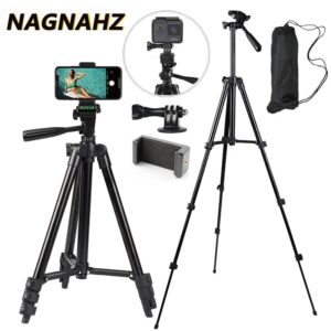 Trípode de aluminio para teléfono móvil, soporte Universal de 40 pulgadas para fotografía, Gopro, iPhone, Samsung, Xiaomi, Huawei, iPhone, para viaje, NA-3120