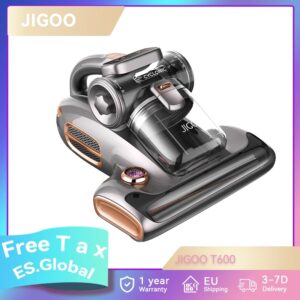 JIGOO-aspiradora inteligente antiácaros T600 de doble copa, aspiradora de cama, succión de 700W, 15kPa, Sensor de ácaros, luz UV, tecnología ultrasónica