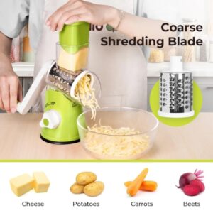 Rallador rotativo Manual para queso y verdura, cortador de patatas, mandolina, cortador de acero inoxidable, accesorios de cocina, herramientas