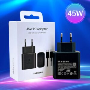 Samsung-cargador Original tipo C de 45W, adaptador de carga súper rápida para Galaxy Z Flip Fold 5, 4, 3, 2, S24, S23, S22, Note20, Ultra Plus