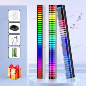 Tira de luces LED RGB con Control de sonido y música, lámpara ambiental de ritmo Pickup, luces nocturnas de atmósfera para Bar, habitación de coche, decoración de juegos de TV