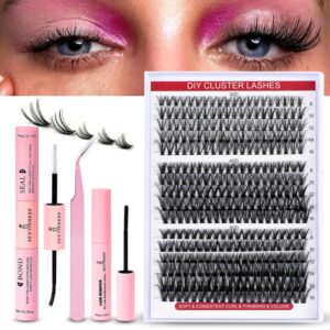 Kit de extensión de pestañas, Kit de extensiones de pestañas individuales de 320 piezas, removedor de pegamento, DIY