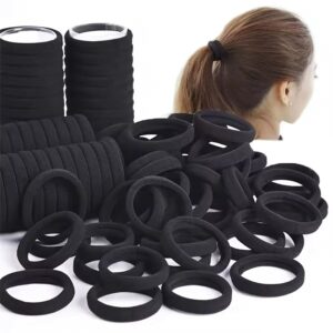 Lazos negros para el pelo para niña, bandas elásticas para el pelo, conjunto de accesorios decorativos para el cabello, regalo de vacaciones, 50-1000 piezas