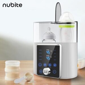 Calentador multifunción para biberones, esterilizador 8 en 1, calentador rápido de leche con temporizador, leche materna o fórmula, se adapta a 2 biberones