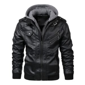 KB-chaquetas de cuero PU para hombre, abrigos de motocicleta informales, ropa de marca, talla Europea SA722, otoño