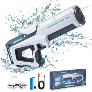 Pistola de agua eléctrica para adultos, succión de agua automática, diseño impermeable, pistola de agua automática, piscina, playa, fiesta al aire libre, juguete para niños