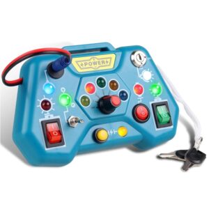 Tablero ocupado Montessori, juguetes sensoriales con interruptor de luz LED, tablero de Control, actividades de viaje, juegos para niños de 2 a 4 años