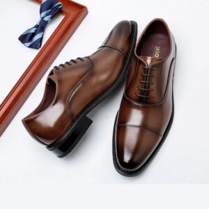 Zapatos de vestir Oxford hechos a mano para hombre, calzado de cuero de vaca genuino, Formal, italiano, para boda, gran oferta, 2023