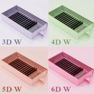 DIYDAY extensiones de pestañas en forma de W, 3d, 4d, 5d, 6d, 7d, 8d, pestañas naturales, suaves, prefabricadas, ventilador para extensiones de pestañas