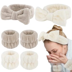 Diademas de lavado de cara para mujer, pulsera de Spa reutilizable, Toalla de microfibra suave, bandas de malla para el cabello para niñas, muñequera deportiva para correr, banda para el sudor