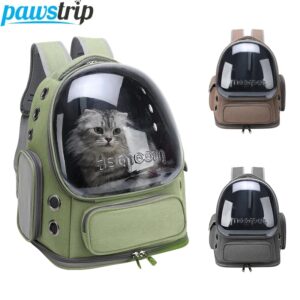 Bolsa de transporte transparente para mascotas, mochila de viaje al aire libre para gatos y perros pequeños, bolsa de transporte transpirable para gatos, suministros para mascotas
