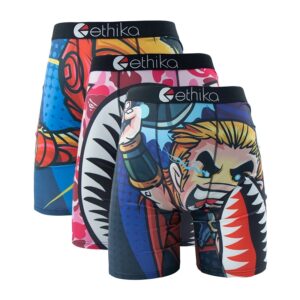 Ropa interior Sexy de 3 piezas para hombre, Bóxer con estampado de moda, bragas transpirables de verano, lencería de talla grande
