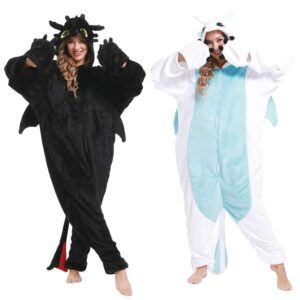 Kigurumi-mono sin dientes para adultos, pijama de dragón, mono de Animal, cómo entrenar, disfraz de Cosplay