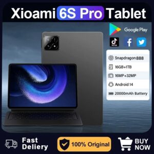 Xioami-Tableta 6S Pro Original, Tablet de 11 pulgadas, HD, 4K, Android 14, 16GB + 1T, 2024 mAh, 5G, SIM Dual, Bluetooth, WiFi, GPS, WPS, novedad de 12000