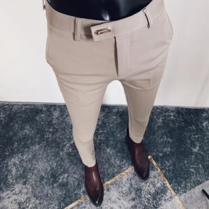 Pantalones de traje formales para Hombre, pantalones ajustados elásticos, pantalones de vestir casuales de Color sólido, ropa de moda para Hombre