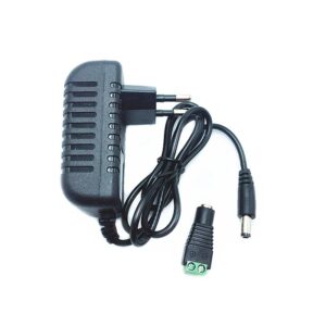 Adaptador de CC 12V, transformador de iluminación de AC100-240V, fuente de alimentación para tira LED + conector