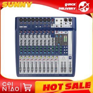 Mezclador de Audio Soundcraft de 12 canales, consola de mezcla de sonido ortable para micrófono dinámico, actuación de Canto de escenario