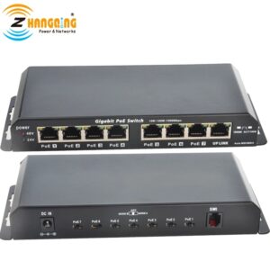 Conmutador PoE pasivo Gigabit 802.3af o 24V para cámara IP, teléfono VOIP, punto de acceso WiFi, MikroTik, 7 + 1 puertos, 10/100/1000Mbps