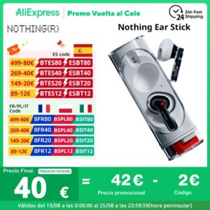 Envío 24 horas Versión Global Nothing Ear stick Diseño ergonómico Transductor dinámico personalizado de 12,6 mm Tecnología Clear Voice