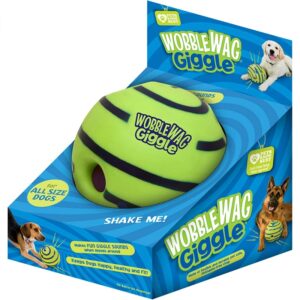 Wobble Wag-pelota que brilla para perros, juguete interactivo para perros, sonidos divertidos, cuando se enrolla o se agita, para mascotas, lo mejor que se ve en la TV