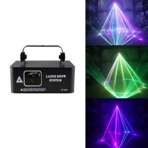 Dispositivo de luz láser de 500mW, dispositivo de escenario de vacaciones, 90-240V, RGB, 3D, equipo de DJ, discoteca, Navidad, proyector de boda