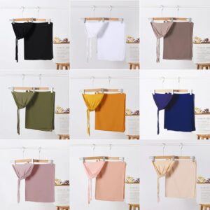 Conjunto de dos piezas de Hijab de gasa para mujer, bufandas ajustables a juego, bufandas de Jersey bajo, chales