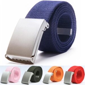 Cinturón de lona transpirable para hombre, cinturón táctico para pantalones vaqueros, ajustable, 140cm