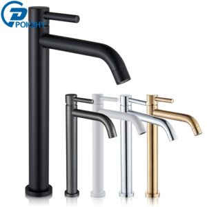Grifo de lavabo negro para baño, mezclador de agua fría y caliente, de oro cepillado