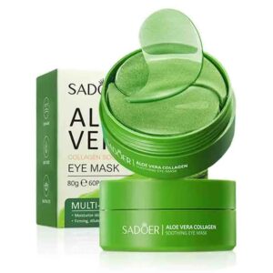 Mascarilla facial con colágeno de Aloe Vera, 60 piezas, antiojeras, hidratante, reafirmante, parches para los ojos, productos para el cuidado de la piel