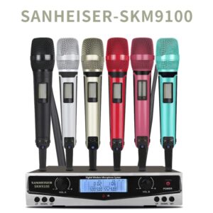 SANHEISER-micrófono inalámbrico Dual profesional, accesorio de 500-599MHz, UHF, SKM9100/SKM9000, rendimiento de escenario, KTV en casa, Material dinámico de metal