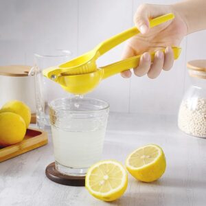 Exprimidor de limón manual para el hogar, de aleación de aluminio, exprimidor de fruta naranja prensado a mano, utensilios de cocina portátiles prácticos, mini licuadora
