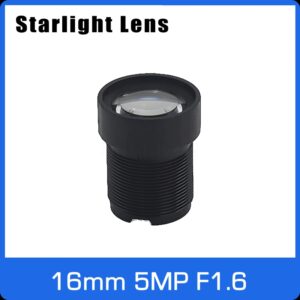 Lente Starlight de 5MP y 16mm de apertura fija, F1.6, gran ángulo, para cámara IP SONY IMX290/291/307/327, CCTV de baja luz AHD, envío gratis
