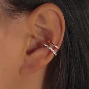 Pendiente exquisito de diamantes de imitación para mujer, decoración de oreja, regalo de joyería de Navidad, novedad de verano, 2022