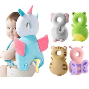 Almohadas de seguridad para reposacabezas de recién nacido, mochila para bebé, almohadilla de protección contra caídas, cojín suave de dibujos animados