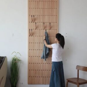 Colgador de ropa de pared creativo multicapa, Perchero de pared de madera, ganchos para sala de estar, armario, muebles para el hogar