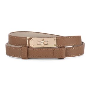 Cinturón delgado de PU para mujer, accesorios casuales de moda, faja de diseño de lujo, corsé coreano, hebilla de Metal ajustable