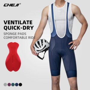 CHEJI-pantalones cortos de Ciclismo para hombre, Shorts deportivos con almohadilla de Gel, de secado rápido