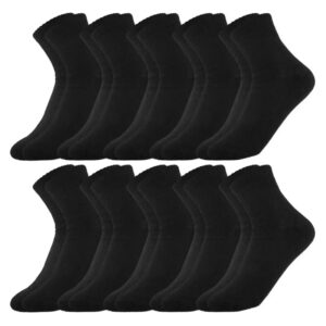 10 pares de calcetines de media pantorrilla para Hombre Calcetines de algodón para todas las estaciones, color sólido y versátil