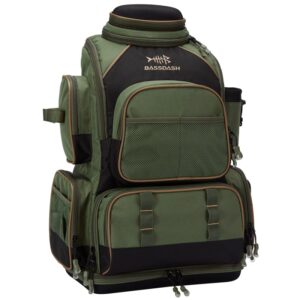 Mochila de aparejos de pesca multifuncional Bassdash, caja de aparejos suave táctica ligera con cubierta protectora para lluvia