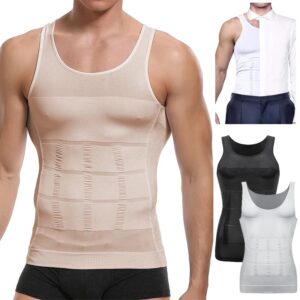 Chaleco moldeador de Cuerpo Adelgazante para hombre, camiseta sin mangas de compresión, corsé de entrenamiento para gimnasio, Control de barriga