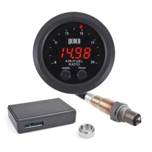 Indicador de relación de combustible de aire Universal, pantalla Digital LED, redonda, ultrafina, Serie S, Sensor de oxígeno de banda ancha, 12V, 52MM